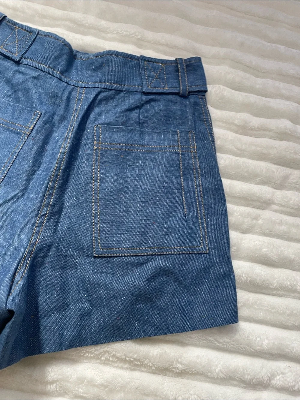 10 Crosby Derek Lam Light Blue Sailor Button High-Waist Shorts - Picture 10 of 16